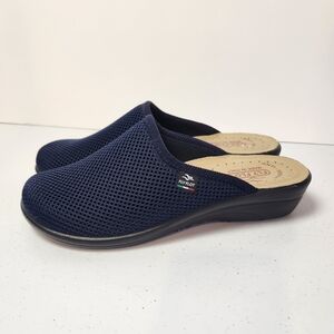 Fly Flot Women's Blue Mesh Anti-Shock Anatomic Wedge Mule Clogs Shoes Size 39 8
